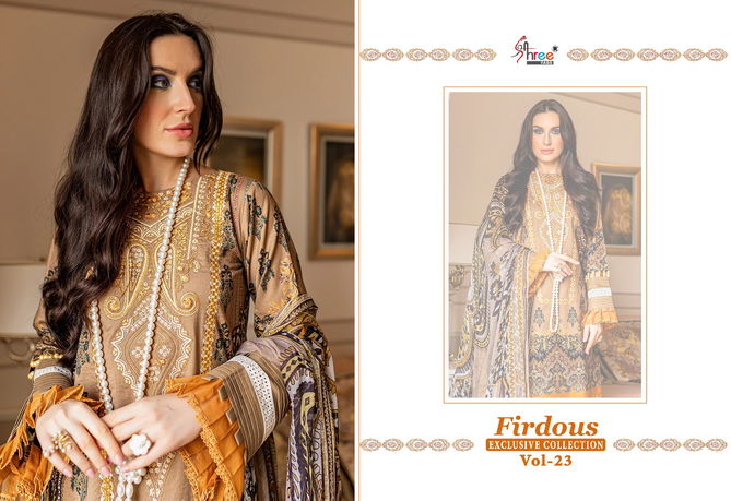 Shree Firdous 23 Festive Wear Wholesale Cotton Pakistani Salwar Suits 
